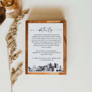 D'accompagnement Carte de détails de mariage de la vue de Tucson, 3