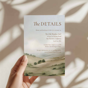 D'accompagnement Carte de détails de mariage extérieur Ranch