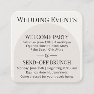 D'accompagnement Carte de détails de mariage Modern Arch