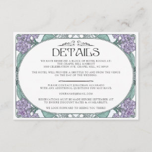 D'accompagnement Carte de détails du Mariage Art Nouveau coloré (Se