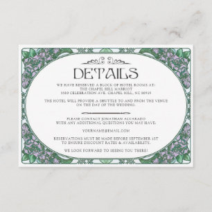 D'accompagnement Carte de détails du Mariage Art Nouveau coloré (Se