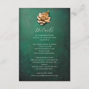 D'accompagnement Carte de détails du mariage de fleur métallique ru