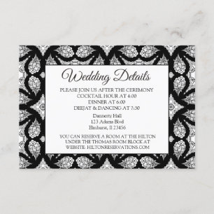 D'accompagnement Carte de détails du Mariage Mandala noir