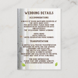 D'accompagnement Carte de détails du mariage rustique du coeur de B