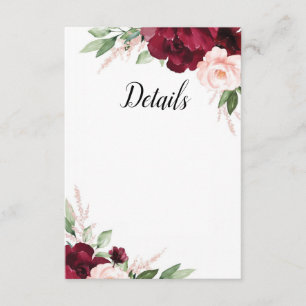 D'accompagnement Carte de détails floraux bien-aimés