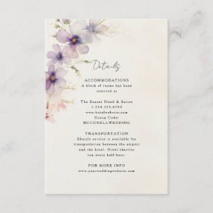 D'accompagnement carte de détails mariage floral couleur aquarelle