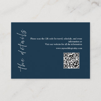 D'accompagnement Carte de détails minimaliste Navy