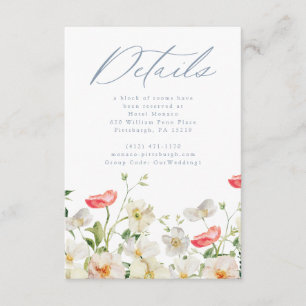 D'accompagnement Carte de détails sur le Mariage d'aquarelle Spring