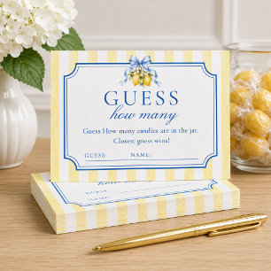 D'accompagnement Carte de devinette pour Baby Shower neutre sur le 