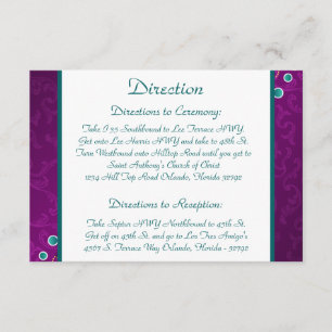 D'accompagnement Carte de direction 3,5 x 5 Arabian Purple India