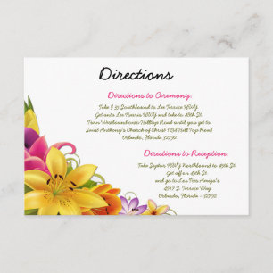 D'accompagnement Carte de direction 3,5 x 5 Hawaiian Exotic Flowers