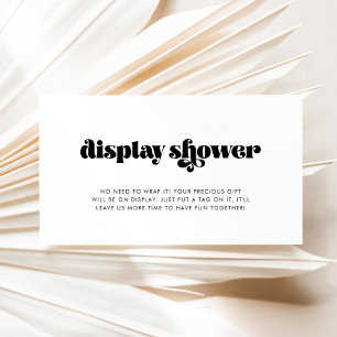 D'accompagnement Carte de douche d'affichage de script rétro vintag