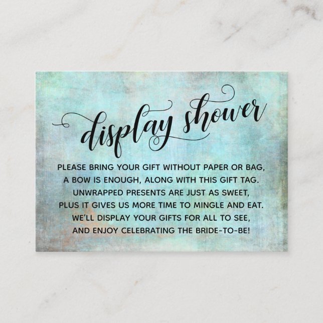 D'accompagnement Carte de Fête des mariées Aqua non enveloppée (Devant)