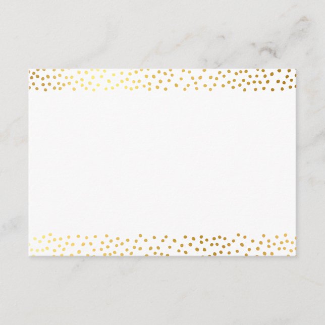 D'accompagnement CARTE DE FIN chic or rustique mini confetti (Devant)