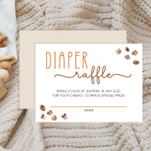 Carte de jeu Baby shower de café Insérez le chapea