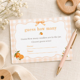 D'accompagnement Carte de jeu de devinette pour baby shower Little 