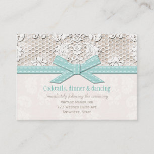 D'accompagnement Carte de la réception de mariage bleu dentelle vin