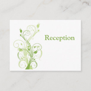 D'accompagnement Carte de la réception Florale Blanche