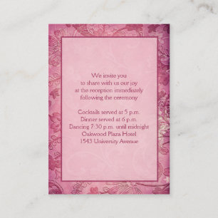 D'accompagnement Carte de la réception Paisley Floral Rose