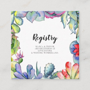 D'accompagnement Carte de liste de mariage cactus et succulentes