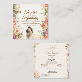 D'accompagnement Carte de mariage luxueuse modifiable 5x7 pour invi