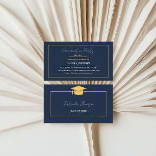 D'accompagnement Carte de nom de diplôme moderne Insertion Gold Fra