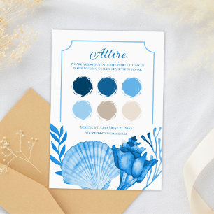 D'accompagnement Carte de palette de couleurs de mariage Coquille B
