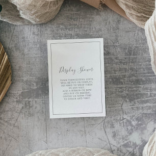 D'accompagnement Carte de présentation de douche minimaliste argent