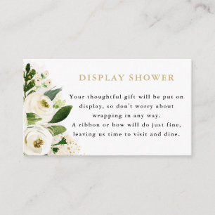D'accompagnement Carte de Présentation de Fleurs en Or Blanc pour E