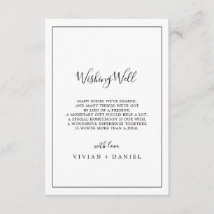 D'accompagnement Carte de puits de Mariage minimaliste