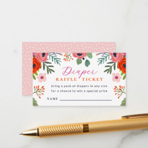 D'accompagnement Carte de rabat à Baby shower floral clair
