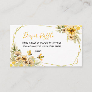 D'accompagnement Carte de rabat au Baby shower végétal d'abeille