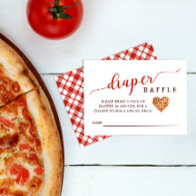 Carte de rabat Baby shower de pizza | Thème alimen