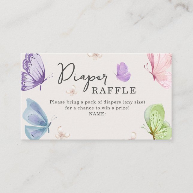 D'accompagnement Carte de rabat Baby shower Papillon Boho (Devant)