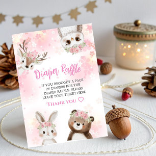 D'accompagnement Carte de rabat de Baby shower de bois pour fille