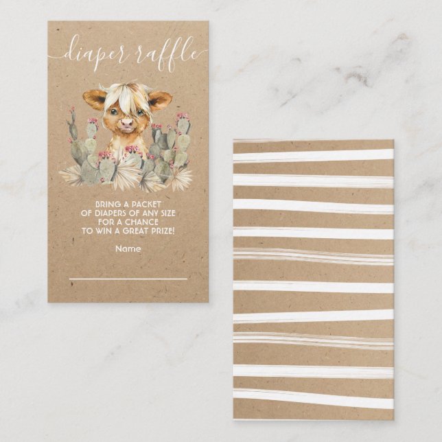 D'accompagnement Carte de rabat de chaudière de vache Highland (Devant / Derrière)