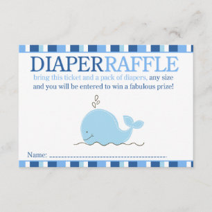 D'accompagnement Carte de rabat Little Blue Whale Baby shower