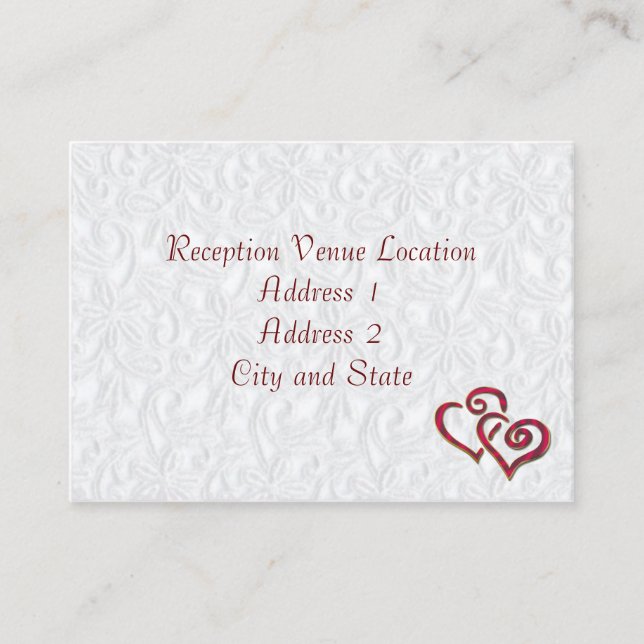 D'accompagnement Carte de réception (Devant)