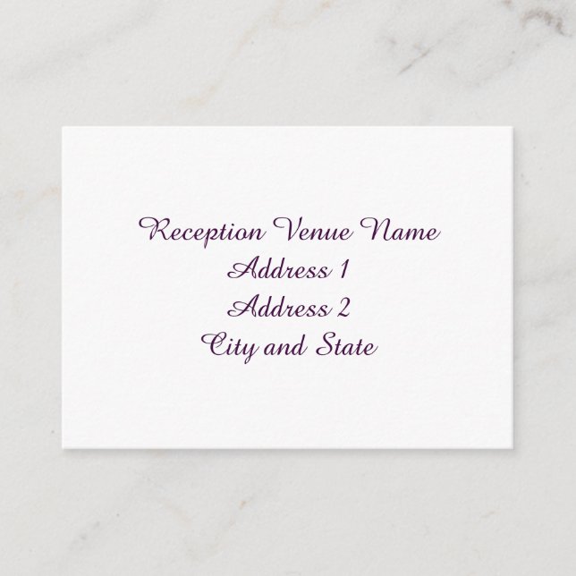 D'accompagnement Carte de réception (Devant)