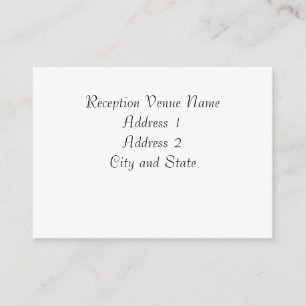 D'accompagnement Carte de réception