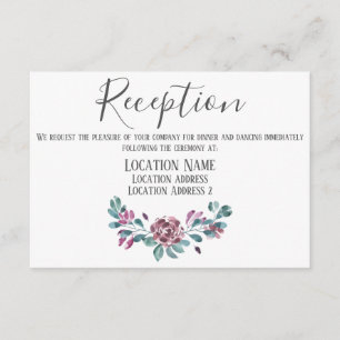 D'accompagnement Carte de réception de logement floral Pivoines Vio