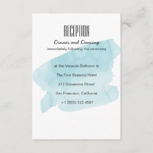 D'accompagnement Carte de réception de mariage à lavis d'aquarelle