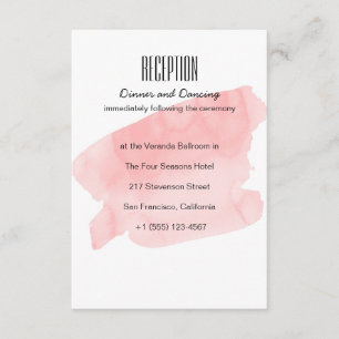 D'accompagnement Carte de réception de mariage à lavis d'aquarelle