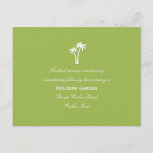 D'accompagnement Carte de réception de mariage aux palmiers - Citro