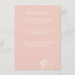 D'accompagnement Carte de réception de mariage avec anneaux d'or Ro