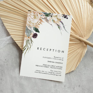 D'accompagnement Carte de réception de mariage floral blanc