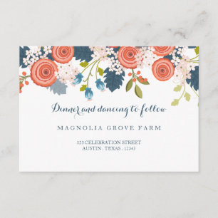 D'accompagnement Carte de réception de mariage floral de jardin sau