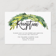 Carte de réception de mariage floral rustique bohè