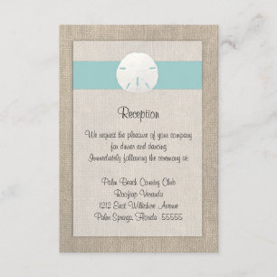 D'accompagnement Carte de réception de mariage Plage Dollar de Sabl