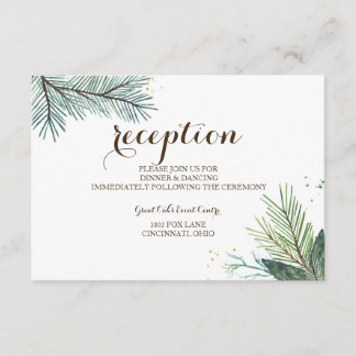 D'accompagnement Carte de réception de mariage rustique Couronne d'